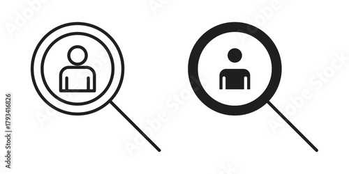 Recruitment icon in trendy flat style design. Vector graphic illustration.