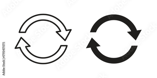 Recycling icon in trendy flat style design. Vector graphic illustration.