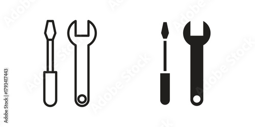 Repair tools icon in trendy flat style design. Vector graphic illustration.