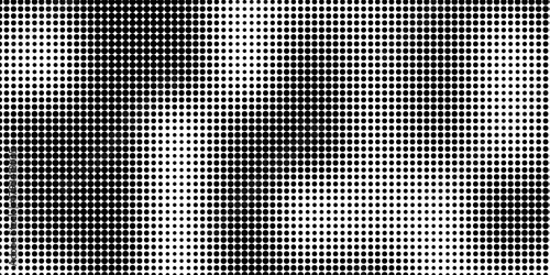Dotted gradient halftone background. Horizontal seamless dots pattern in pop art style. Abstract modern stylish texture. Vector illustration.