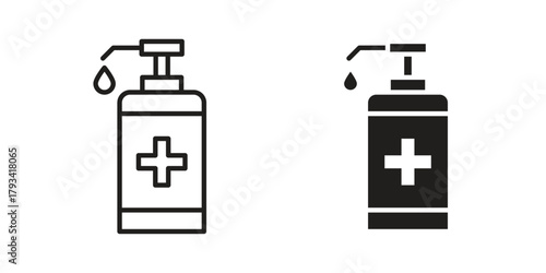 Sanitizer icon in trendy flat style design. Vector graphic illustration.