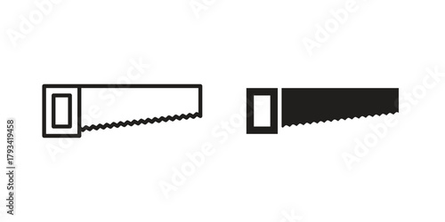 Saw icon in trendy flat style design. Vector graphic illustration.