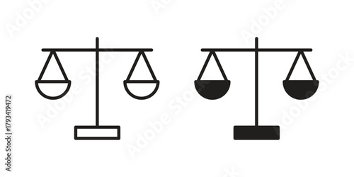 Scales icon in trendy flat style design. Vector graphic illustration.