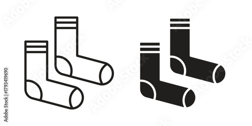 Socks icon in trendy flat style design. Vector graphic illustration.