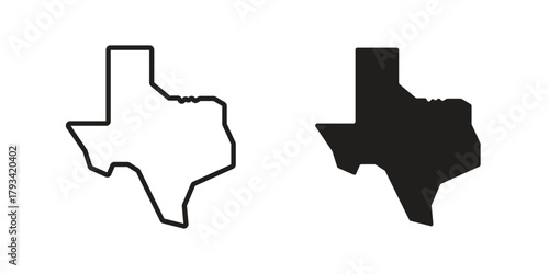 Texas icon in trendy flat style design. Vector graphic illustration.