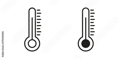 Thermometer icon in trendy flat style design. Vector graphic illustration.