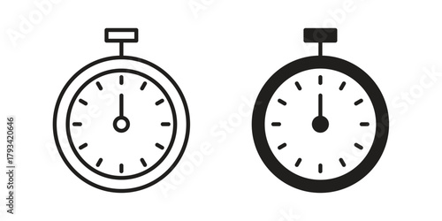 Timer icon in trendy flat style design. Vector graphic illustration.