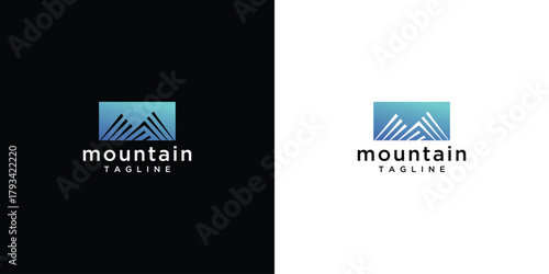 mountain logo vector icon illustration.	