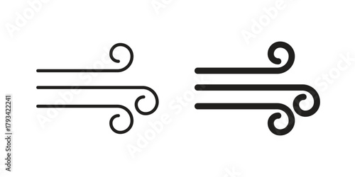 Windy icon in trendy flat style design. Vector graphic illustration.