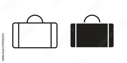 Suitcase icon in trendy flat style design. Vector graphic illustration.