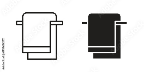 Towel icon in trendy flat style design. Vector graphic illustration.