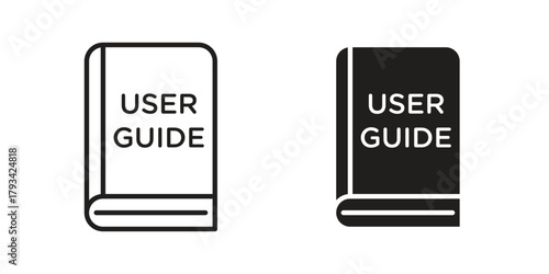 User guide icon in trendy flat style design. Vector graphic illustration.