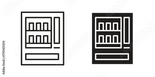 Vending machine icon in trendy flat style design. Vector graphic illustration.