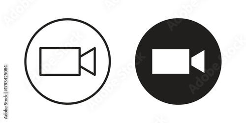 Video call icon in trendy flat style design. Vector graphic illustration.