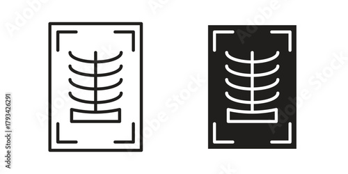 X ray icon in trendy flat style design. Vector graphic illustration.