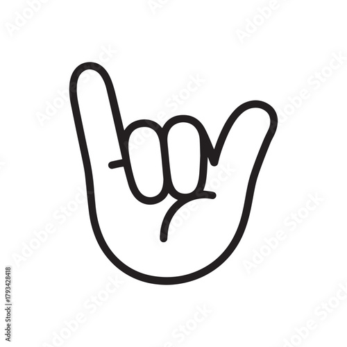 Hand gesture symbol for shaka or hang loose