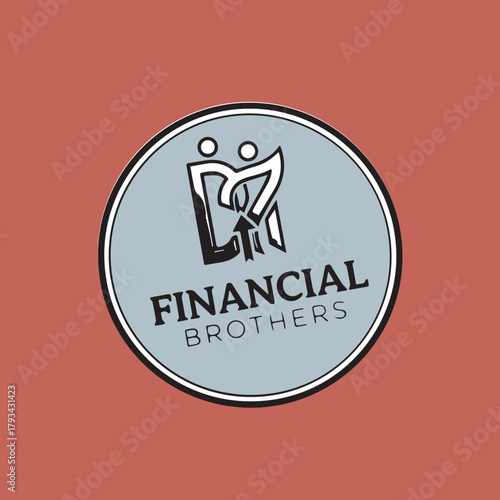 Modern minimalist and Authoritative Premium Financial Brothers Logo Design.eps