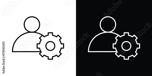 Account settings icon concept symbol design. logo template EPS