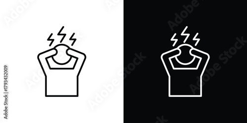 Anxiety icon concept symbol design. logo template EPS