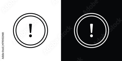 attention sign icon concept symbol design. logo template EPS