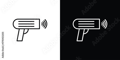 Barcode scanner icon concept symbol design. logo template EPS