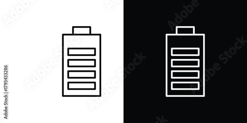 Battery icon concept symbol design. logo template EPS