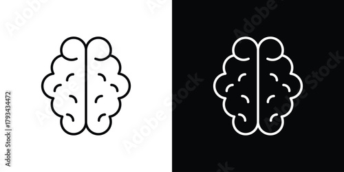 Brain icon concept symbol design. logo template EPS