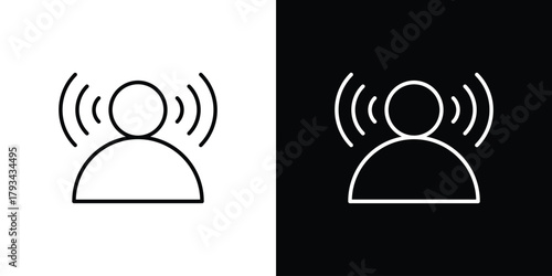 Brand awareness icon concept symbol design. logo template EPS