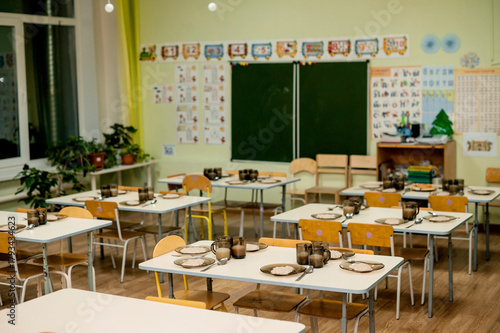 food on the kindergarten table