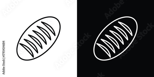 Bread loaf icon concept symbol design. logo template EPS