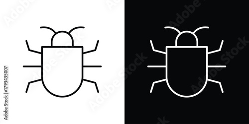 Bug icon concept symbol design. logo template EPS