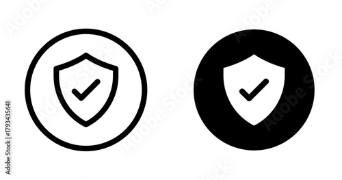 Shield and checkmark icon