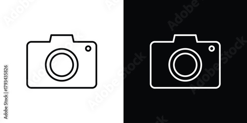 Camera icon concept symbol design. logo template EPS