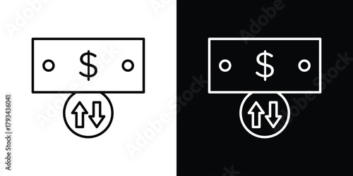 Cash flow icon concept symbol design. logo template EPS