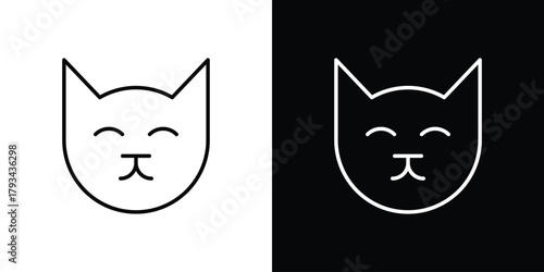 Cat icon concept symbol design. logo template EPS