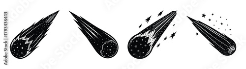 Explore stunning comet illustration vector art for astronomy enthusiasts and space exploration fans