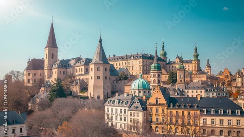 The stunning city of Luxembourg on a summer day
