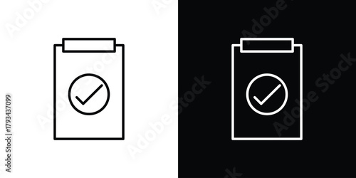 Checklist icon concept symbol design. logo template EPS