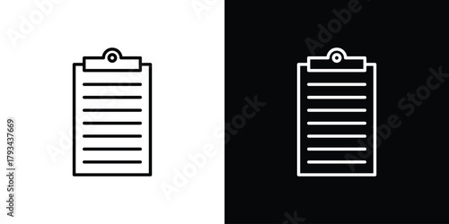 Clipboard icon concept symbol design. logo template EPS