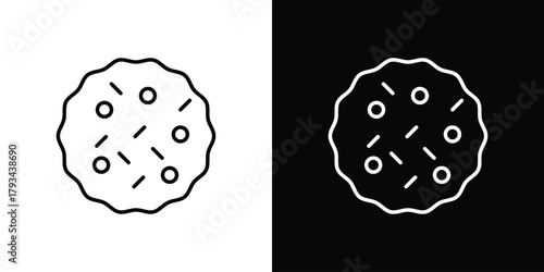 Cookie icon concept symbol design. logo template EPS
