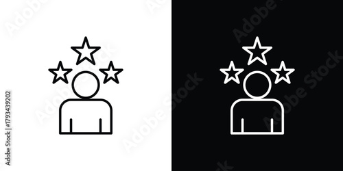 Customer satisfaction icon concept symbol design. logo template EPS