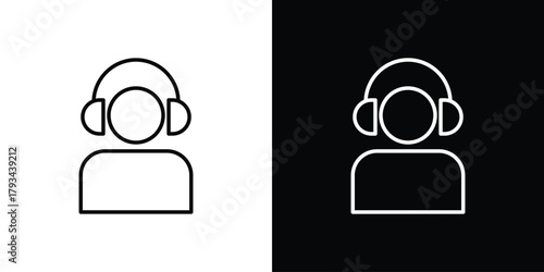 Customer service icon concept symbol design. logo template EPS