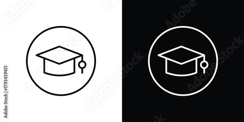Degree icon concept symbol design. logo template EPS