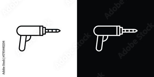 Drill icon concept symbol design. logo template EPS