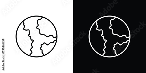 Earth icon concept symbol design. logo template EPS