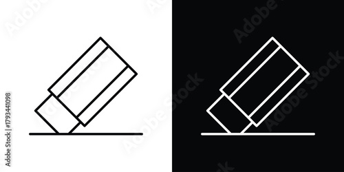 Eraser icon concept symbol design. logo template EPS