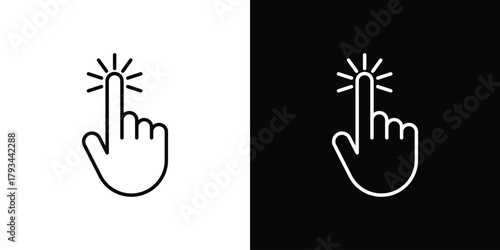 finger tap icon concept symbol design. logo template EPS