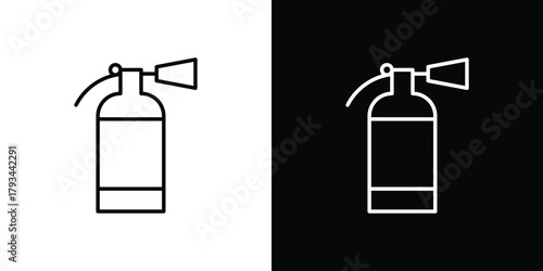 Fire extinguisher icon concept symbol design. logo template EPS