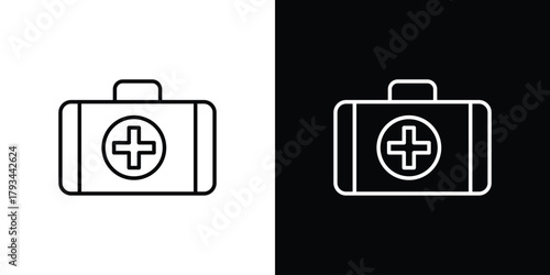 First aid icon concept symbol design. logo template EPS