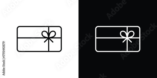 Gift card icon concept symbol design. logo template EPS